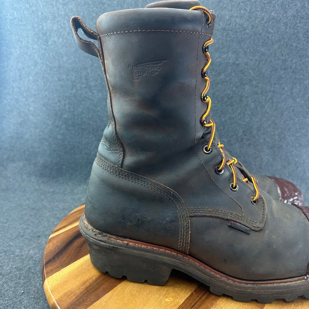 Red Wing 2120 Mens Brown Leather Steel Toe Loggermax Work Boots EH SR 11.5 D - Picture 2 of 10